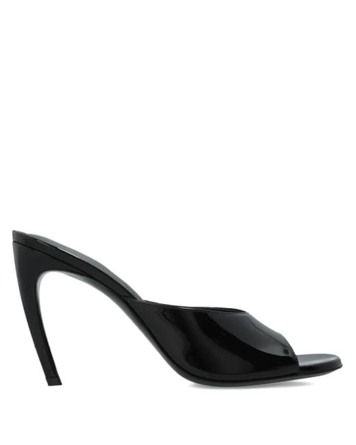 The Attico Black Sandales À Bout Ouvert 100 Mm