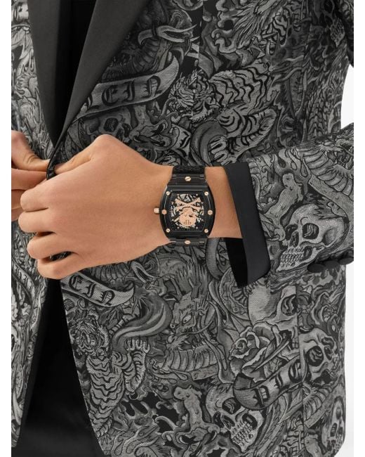Philipp Plein The $Keleton Horloge 44 Mm in het Black voor heren