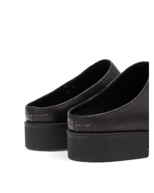 MM6 by Maison Margiela White Mules Biker À Bout Rond