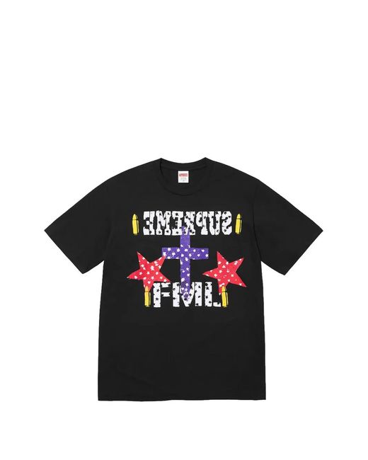 Supreme Black Fml Graphic-Print T-Shirt for men