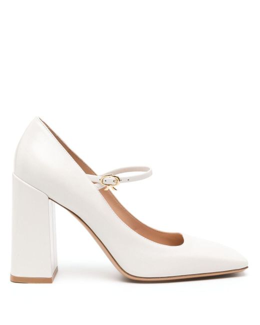 Zapatos Mary Jane con tacón de 95 mm Gianvito Rossi de color White