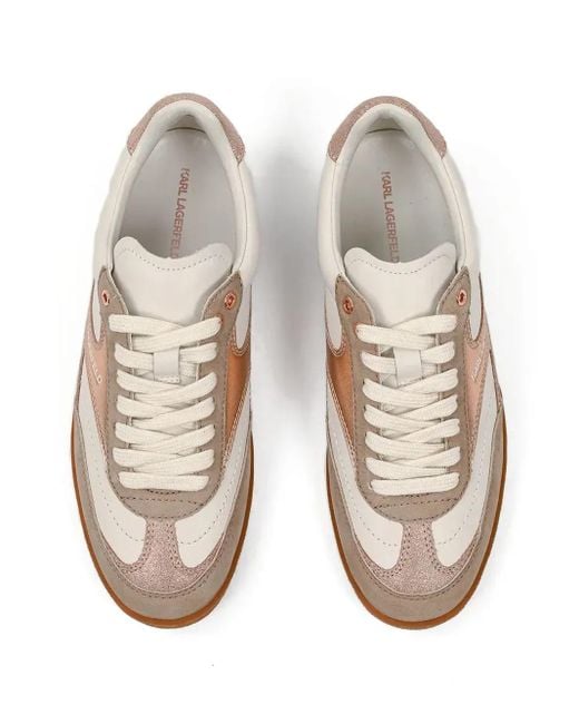 Karl Lagerfeld Brown Kandidate Leather Sneakers