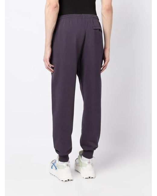 Off-White c/o Virgil Abloh Blue Embroidered-Logo Track Pants for men