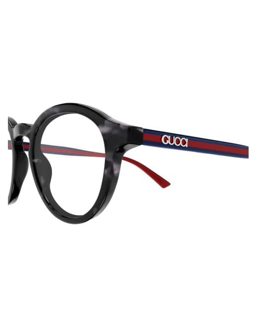 Gucci Gray Round-Frame Glasses for men