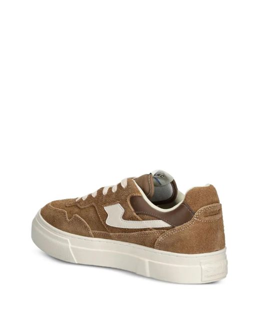 Stepney Workers Club Brown Pearl S-Strike Suede Panelled Trainers