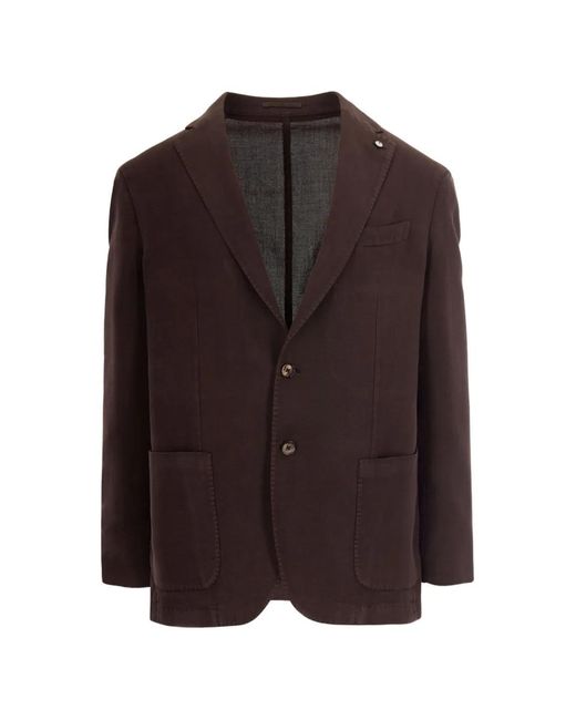 L.b.m. 1911 Brown Single-Breasted Blazer for men
