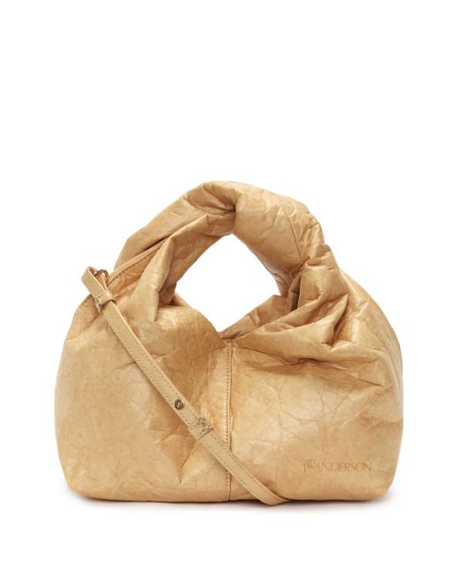 J.W. Anderson Metallic Twister Crinkle-Finish Crossbody Bag
