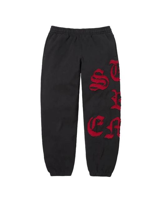 Supreme White Pantalon De Jogging À Logo Imprimé for men