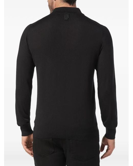 Billionaire Black Sweat Zippé À Logo for men