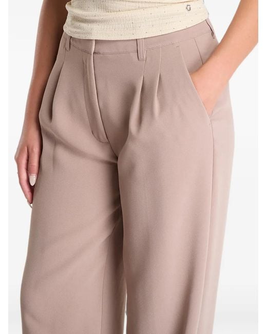 Guess Pink Tailored Crepon Pants