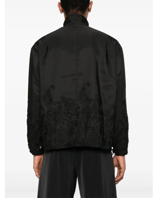 Song For The Mute Black Embroidered Jacket for men