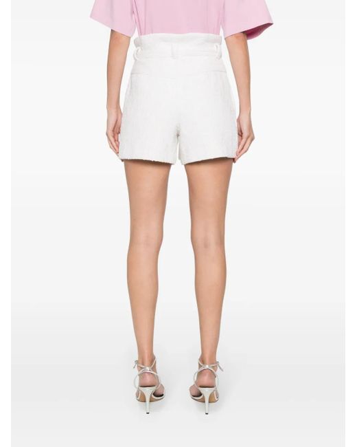 IRO White Vanay Tweed Shorts