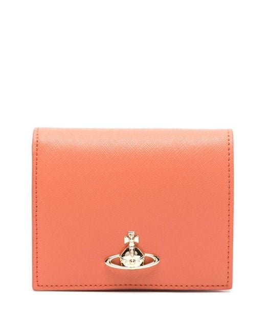 Vivienne Westwood Orange Portemonnaie mit Schild