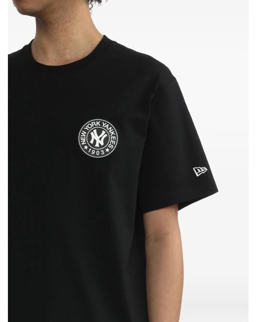 KTZ Black Yankees Logo-Embellished T-Shirt for men