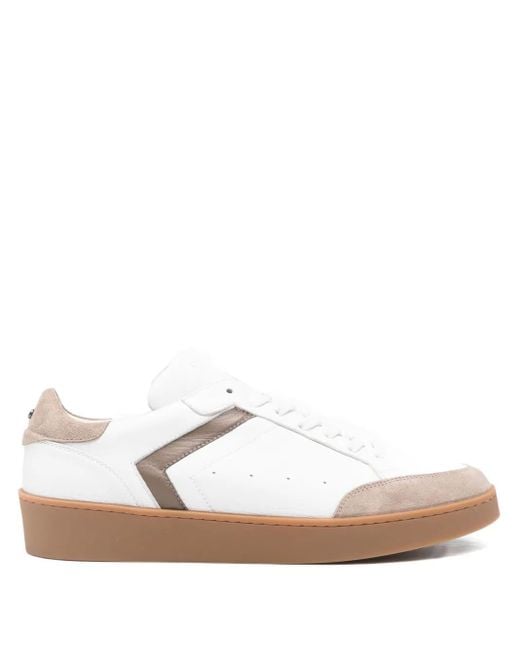 Canali White Suede Sneakers for men