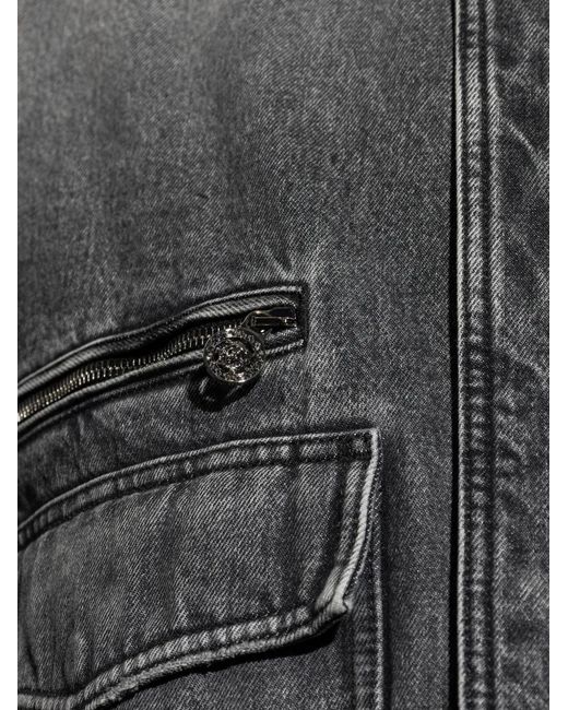 Versace Gray Pocket Zip Jacket for men