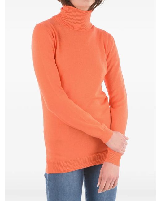 Woolrich Orange Turtleneck Long-Sleeve Sweater