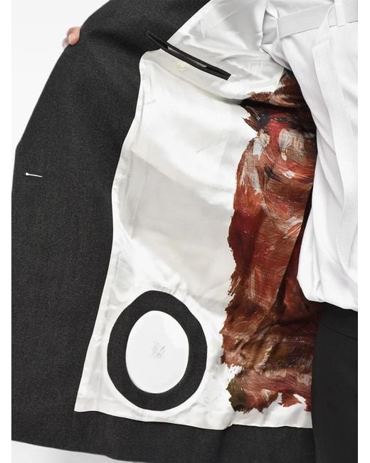 Off-White c/o Virgil Abloh Black Meteor Cut-Out Double-Breasted Blazer for men