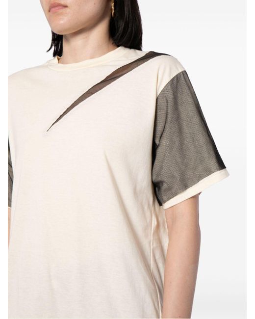 T-shirt con design a strati di Undercover in Natural