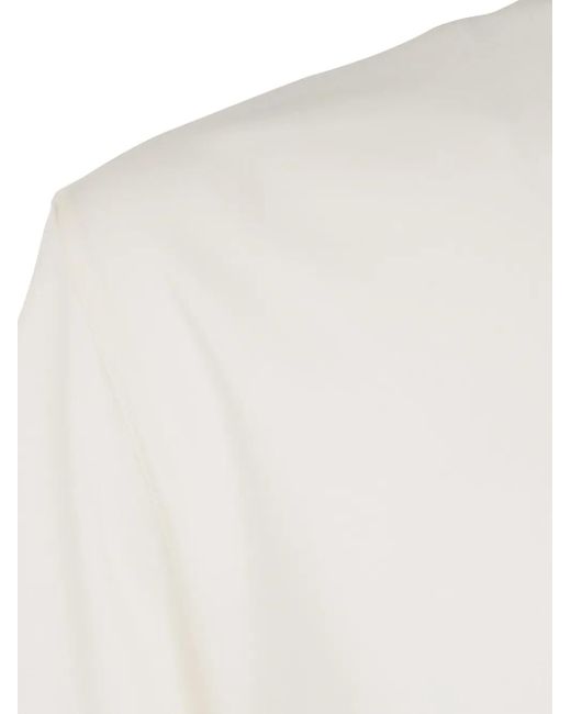 Zegna White Cotton And Silk T-Shirt for men