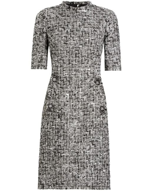Dolce & Gabbana Gray Elegant Mini Dress