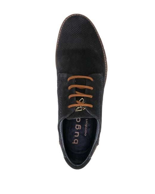 Bugatti Black Simone Panelled Boat Shoes for men