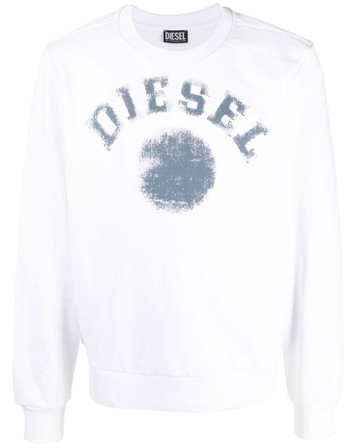 Ondeugd Klaar Wacht even DIESEL Sweater Met Logoprint in het Blauw voor heren | Lyst NL
