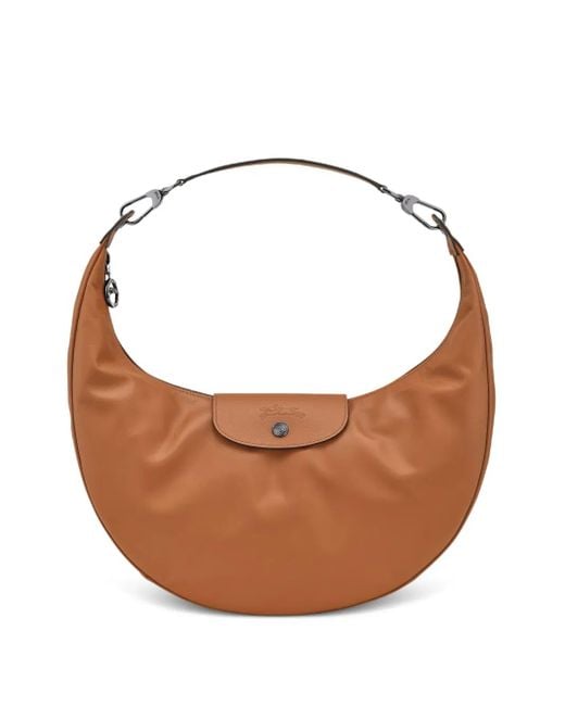 Longchamp Brown Le Pliage Xtra L Flap Chain Shoulder Bag