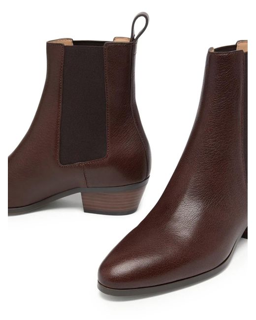 Odissi Brown Ella Leather Ankle Boots
