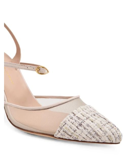 JENNIFER CHAMANDI White Vittorio Slingback Pumps