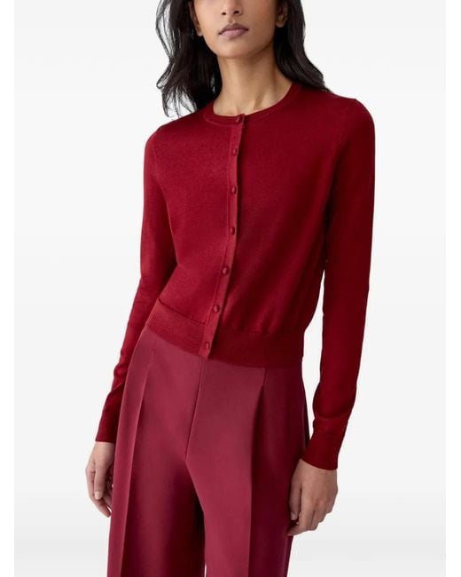 Carolina Herrera Red Marisol Wide-Leg Palazzo Pants
