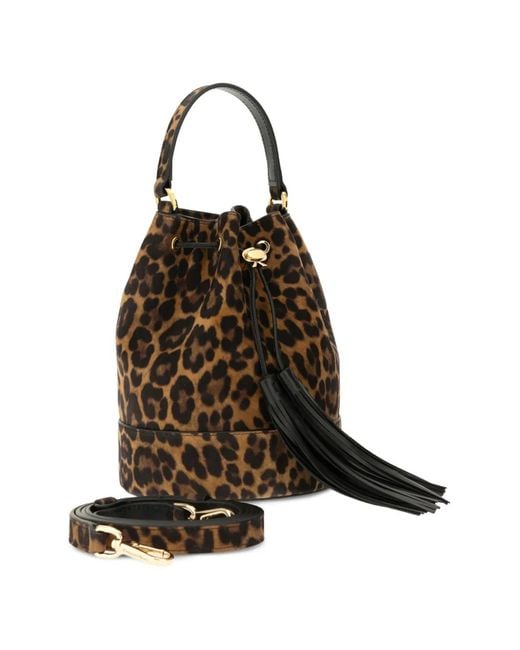 Gianvito Rossi Sienna レオパード バケットバッグ Brown