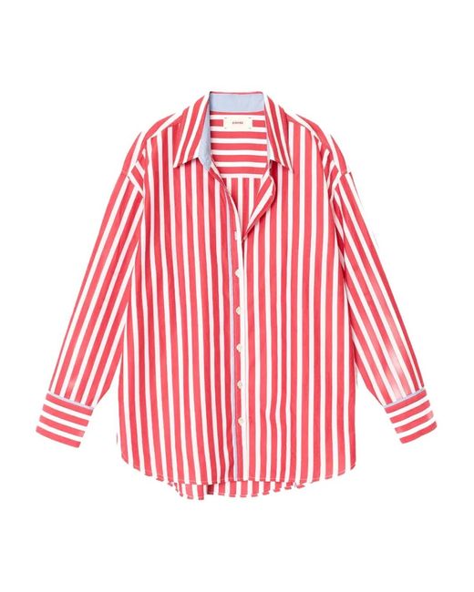 Xirena Red Gillian Striped Shirt