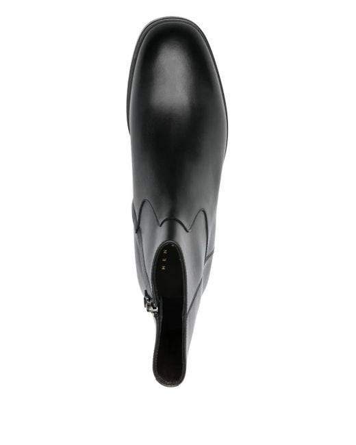 Henderson Black Leather Boots for men