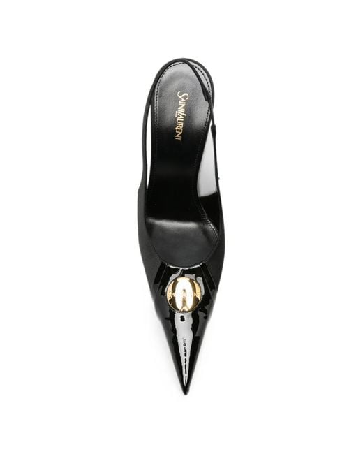 Saint Laurent Black Louis Slingback Pumps
