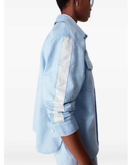 Casablanca Blue Patch-Pocket Stripe Shirt