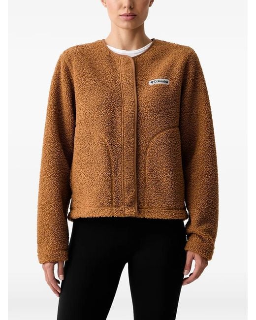 Columbia Black Fleece-Texture Logo-Patch Jacket