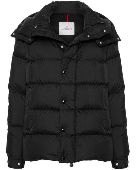 Moncler Black Recycled Polyester Short Puffer Down Jacket