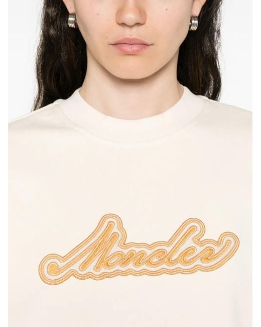 Moncler White Logo-Appliqué Sweatshirt