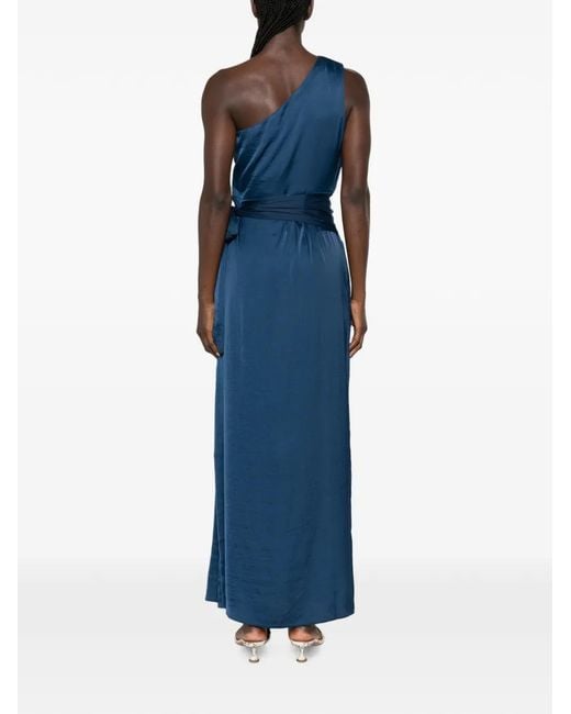 MOUTAKI Blue One-Shoulder Maxi Dress