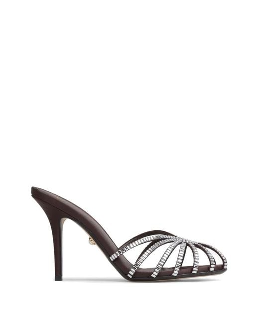 ALEVI White Emily Crystal-Embellished Sandals