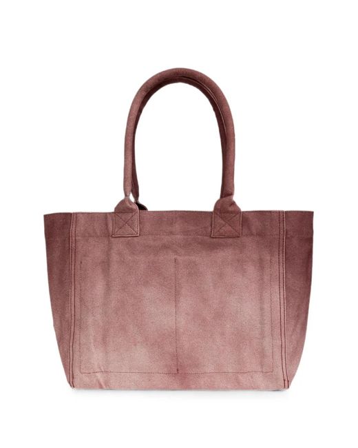Isabel Marant Purple Small Yenky Logo-Embroidered Tote Bag