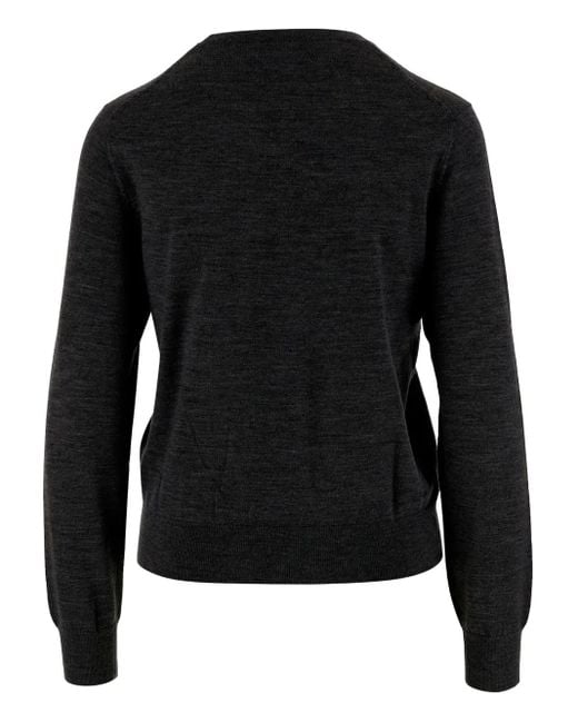 Polo Ralph Lauren Black Crew-Neck Wool Sweater