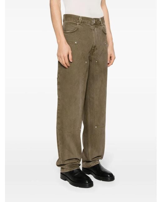 Givenchy Green Jean Carpenter À Coupe Ample for men