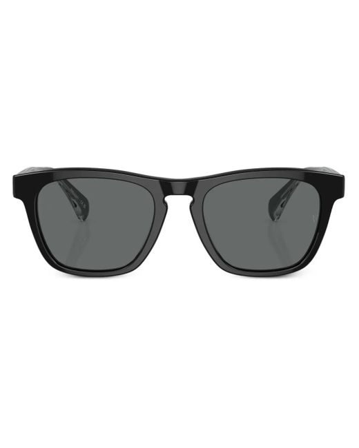 Oliver Peoples Black R-3 Wayfarer-Frame Sunglasses