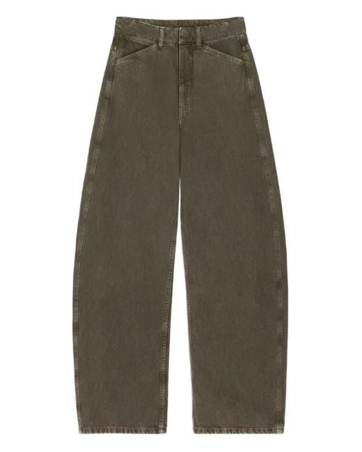 Lemaire Green Gebogene Jeans