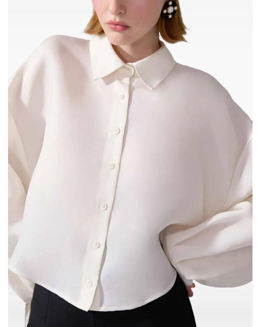 T-Shirt Crop di Carolina Herrera in White