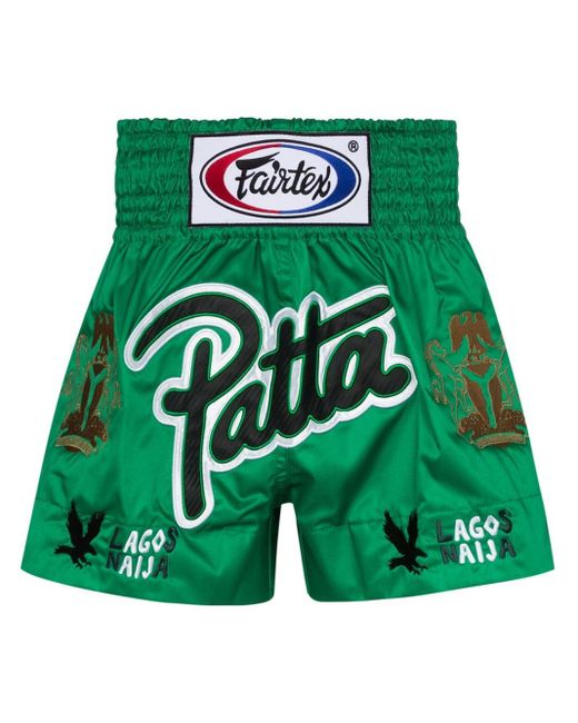 PATTA X Homecoming Boxershorts Met Logopatch in het Green voor heren