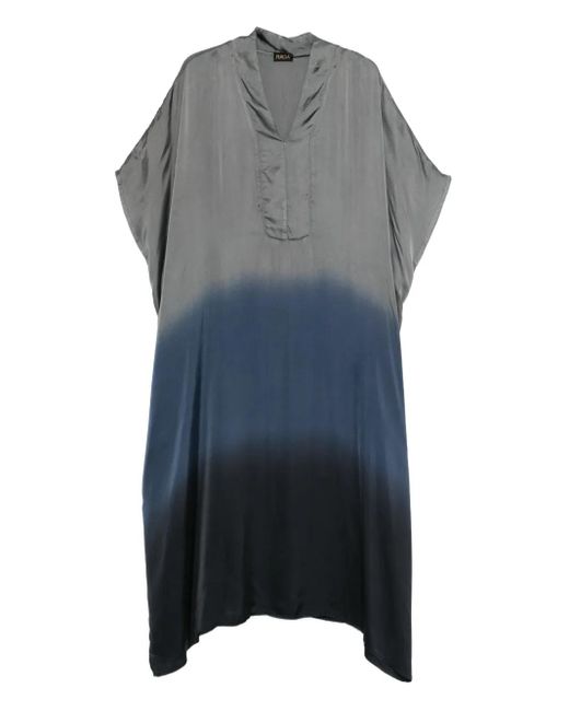 Yavi Gray Ombré-Kleid mit V-Ausschnitt