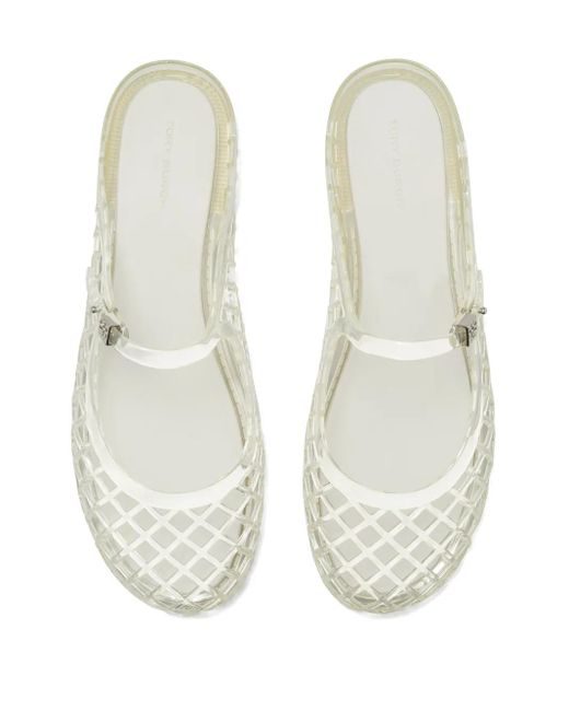 Tory Burch White Flat Shoes